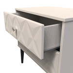 Pixel Kashmir Matt 2 Drawer Midi Chest with Dark Scandinavian Legs