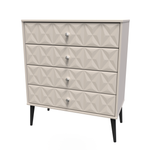 Pixel Kashmir Matt 4 Drawer Chest with Dark Scandinavian Legs