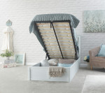 Madrid White End Lift Ottoman Bed