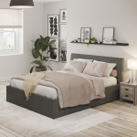 Ascot Ottoman Bed in Grey Fabric (5' King Size)