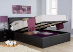 Ascot Faux Leather Ottoman Bed