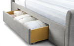 Capri Light Grey Bed Frame with 2 Drawers
