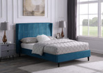 Amelia Blue Velvet Bed