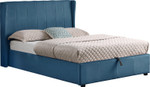 Amelia Plus Blue Velvet Storage Ottoman Bed