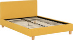 Prado Mustard Yellow Fabric Bed Frame