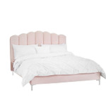 Willow Pink Velvet Bed Frame