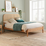 Margot Rattan Oak Bed Frame