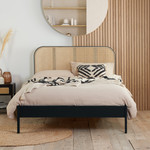 Margot Rattan Black Bed Frame