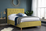 Loxley Mustard Fabric Bed