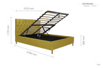 Loxley Mustard Fabric Bed