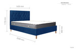 Loxley Blue Fabric Bed