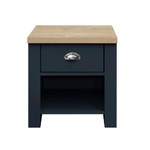 Highgate Navy and Oak 1 Drawer Lamp Side Table