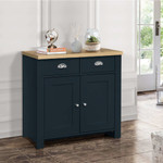 Highgate Navy and Oak 2 Door 2 Drawer Sideboard