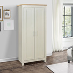 Highgate Cream and Oak 2 Door Wardrobe