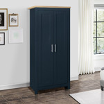 Highgate Navy and Oak 2 Door Wardrobe