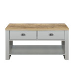 Highgate Grey and Oak 2 Drawer Coffee Table