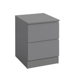 Oslo Grey 2 Drawer Bedside Table