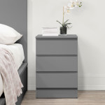 Oslo Grey 3 Drawer Bedside Table 