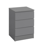 Oslo Grey 3 Drawer Bedside Table 