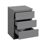 Oslo Grey 3 Drawer Bedside Table 