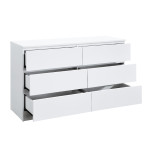 Oslo White 6 Drawer Chest