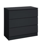 Oslo Black 3 Drawer Chest