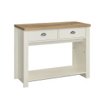 Highgate Cream and Oak 2 Drawer Console