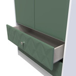 Pixel Labrador Green and White 2 Door 2 Drawer Wardrobe