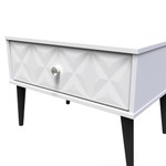 Pixel White 1 Drawer Midi Chest with Dark Scandinavian Legs