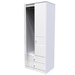 Pixel White 2 Door 2 Drawer Wardrobe