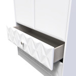 Pixel White 2 Door 2 Drawer Wardrobe