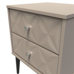 Pixel Mushroom 2 Drawer Bedside Cabinet with Dark Scandinavian Legs