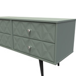 Pixel Reed Green 4 Drawer Bed Box with Dark Scandinavian Legs