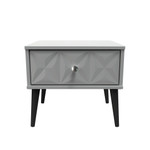 Pixel Shadow Grey 1 Drawer Bedside Cabinet with Dark Scandinavian Legs