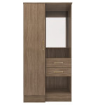 Nevada Rustic Oak 1 Door Vanity Wardrobe