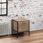 Urban Rustic 2 Drawer Bedside Table