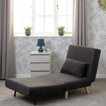 Astoria Grey Boucle Fabric Chair Bed 