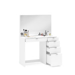 Ava White 5 Drawer Vanity Dressing Table