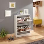 Stirling White 2 Tier Shoe Cabinet