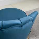 Ariel Retro Blue Chair with Gold Legs