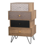 Casablanca 4 Drawer Chest with Black Hairpin Legs