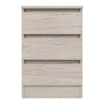 Malvern Urban Snow Oak 3 Drawer Bedside 