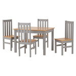 Ludlow Grey and Oak 4 Seater Dining Set