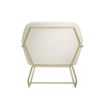 Charles Cream Armchair with Gold Legs