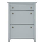 Deluxe Grey Shoe Cabinet with 1 Drawer