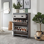 Boston Grey Shoe Cabinet with 1 Drawer