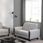 Chester Grey Fabric 3+2 Sofa Suite