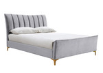 Clover Grey Velvet Bed