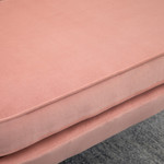 Ariel Retro Coral Sofa with Gold Legs