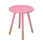 Costa Pink and Light Wood Side Table